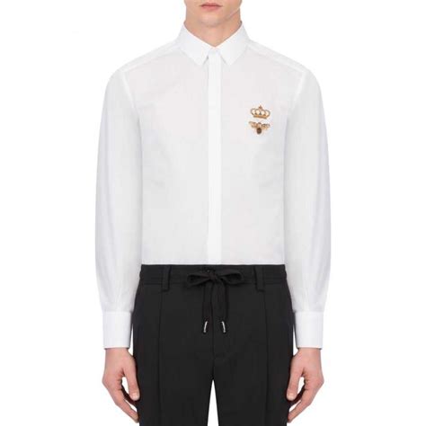 chemise dolce gabbana homme blanche|Chemise Gold en coton en Blanc pour homme .